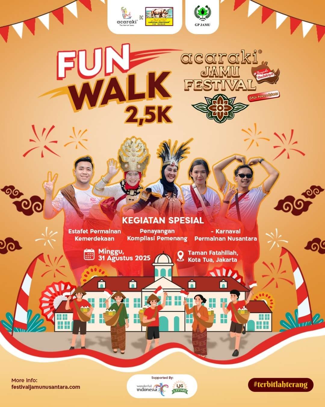 2.5K Fun Walk acaraki Jamu Festival Agustus