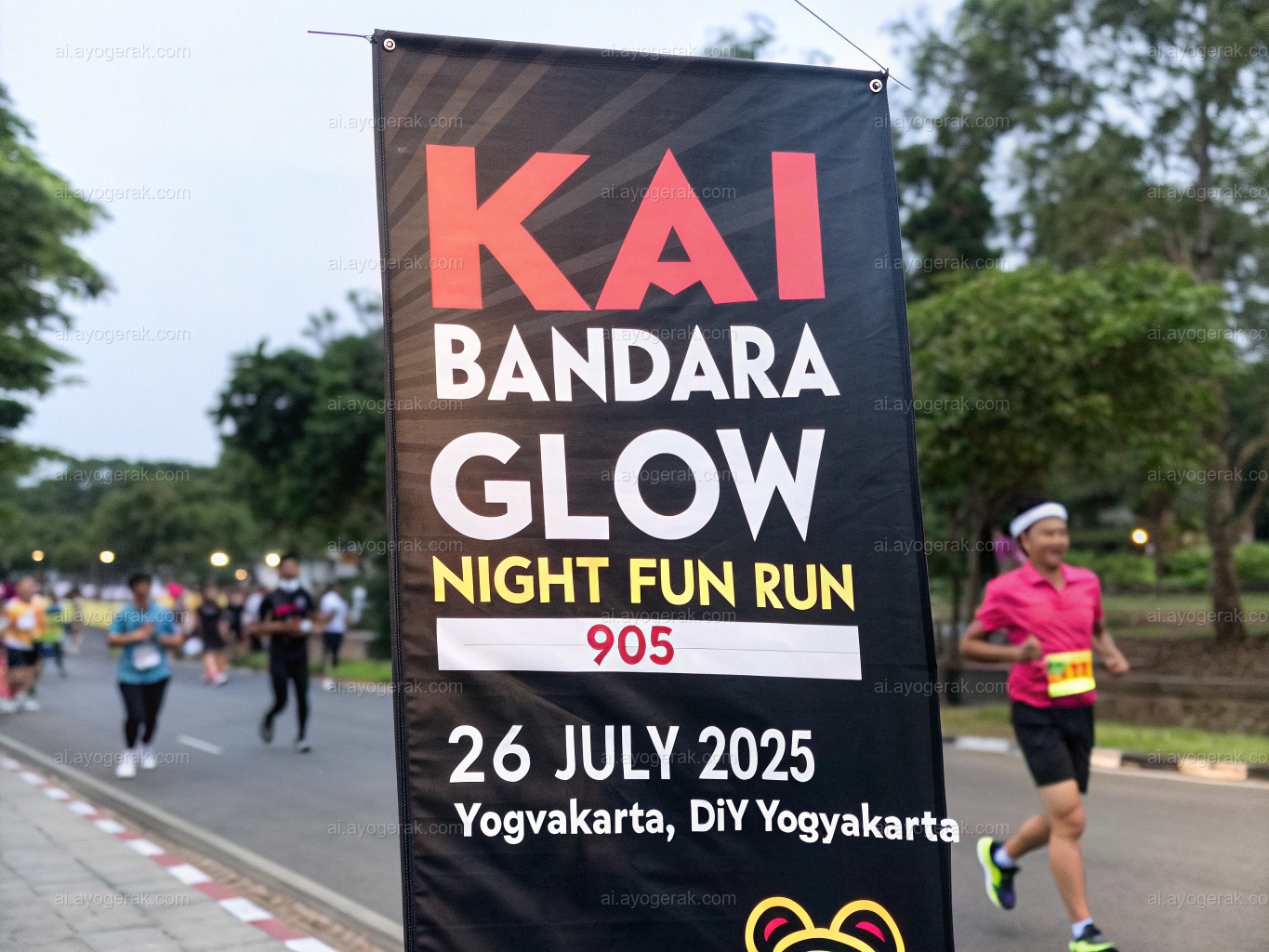 KAI Bandara Glow Night Fun Run 90s